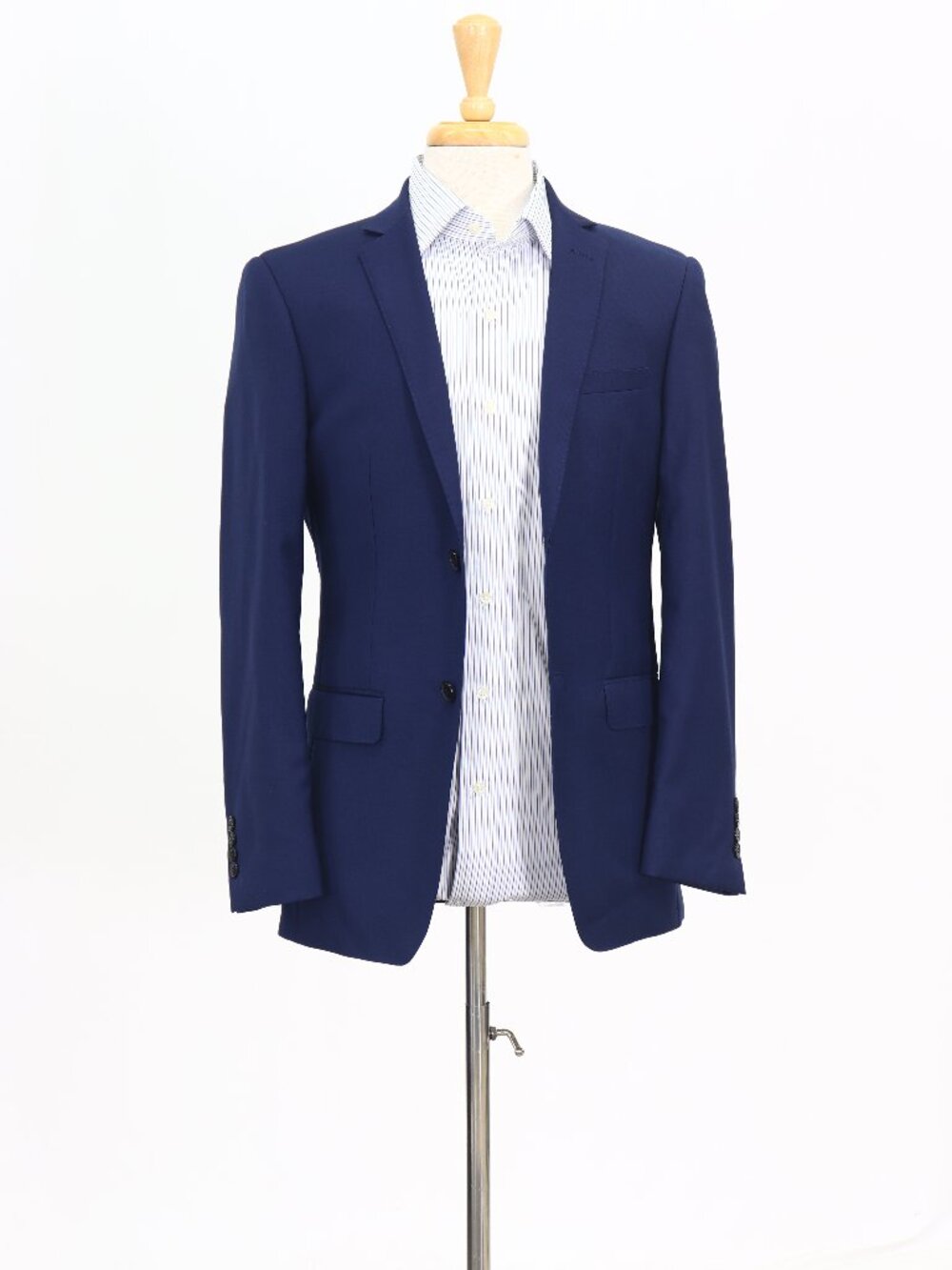 Combatant Gentlemen 38R Blue Blazer Sport Coat Jacket 2-Button Solid W778
